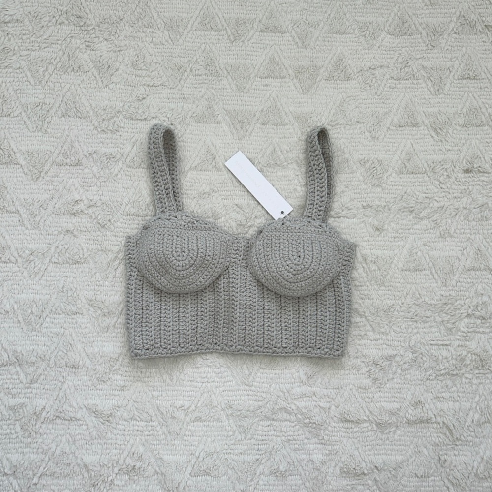 Jonathan Simkhai x Elexiay crochet bustier top NWT